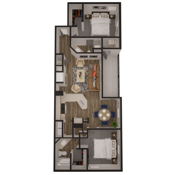 Floor Plans of Copper Ridge Apartment Homes in Louisville, CO